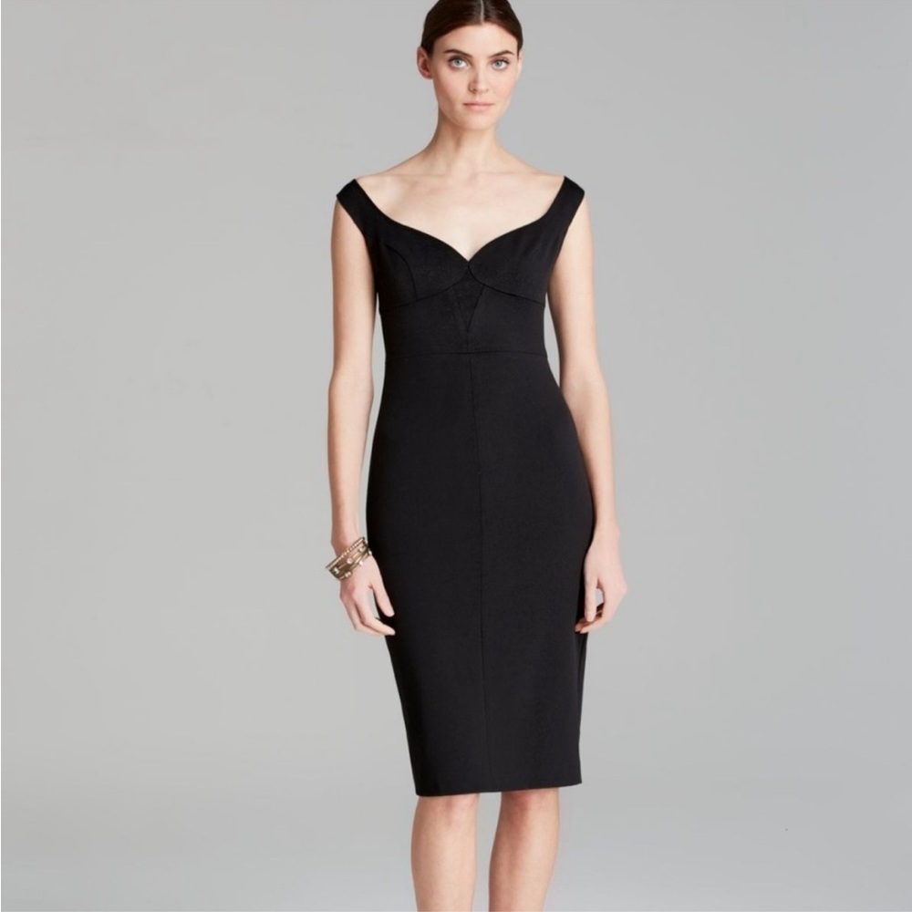 Black Halo Jackie O Sheath Dress – Black – Size 0/2  (Classic Iconic Dress)